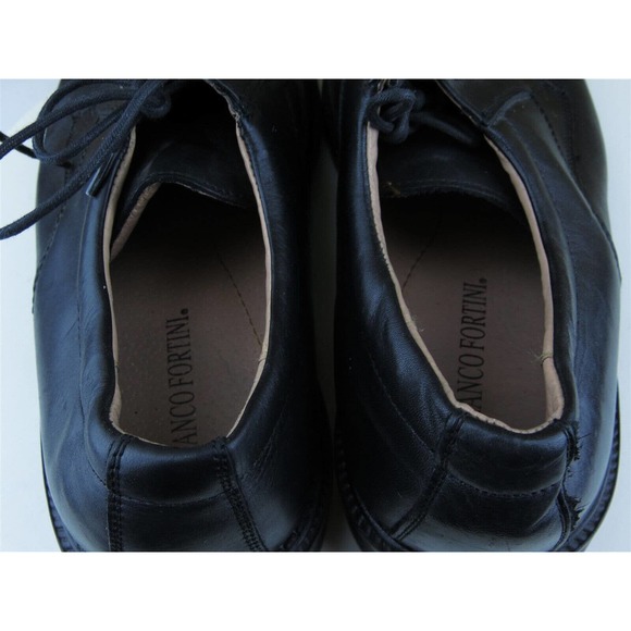 Franco‎ Fortini Sz 10.5 Medium Derby Oxfords Black Leather Men Lace Up Riviera main image 6